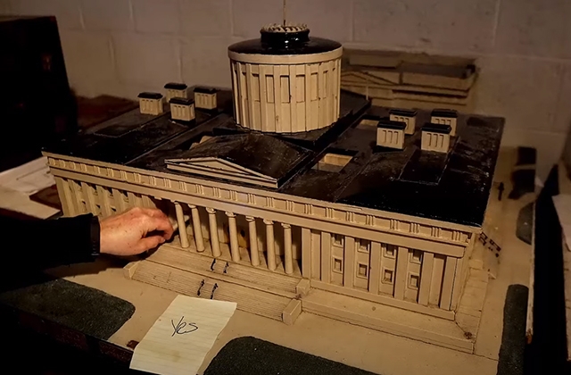 model of Ohio's Capitol building