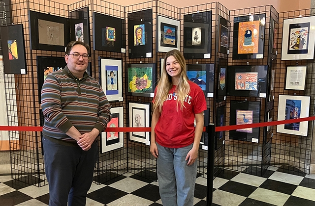 Student Art displayed at the Ohio Statehouse